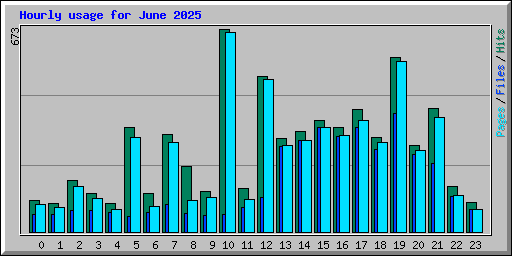 Hourly usage for June 2025